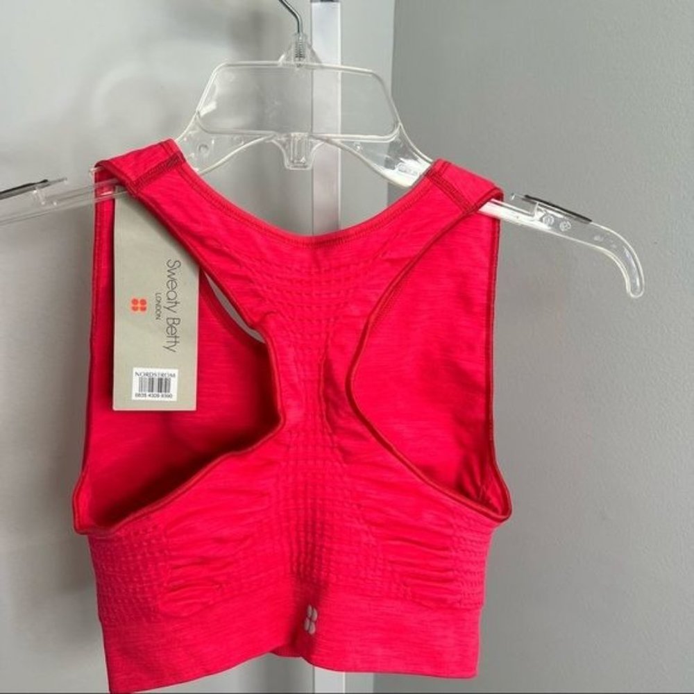 Sweaty Betty Stamina Sports Bra Size Medium Orange Red - Picture 13 of 16